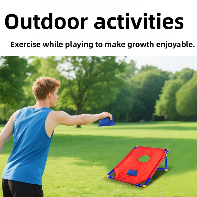 Sada hádzania vreciek s pieskom s vnútorným stojanom, plastová, pre deti 0–3 rokov