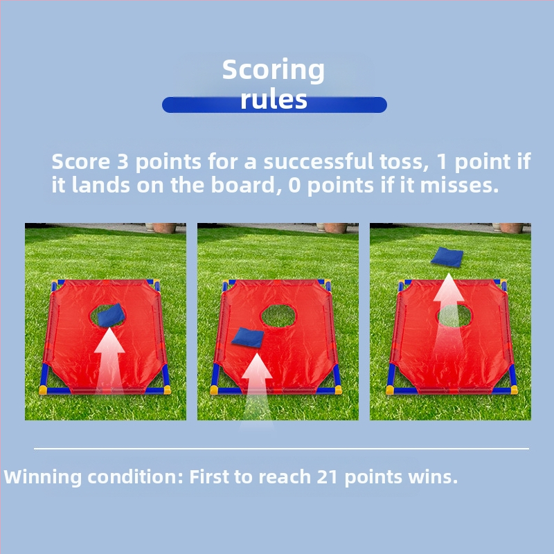 Sada hádzania vreciek s pieskom s vnútorným stojanom, plastová, pre deti 0–3 rokov