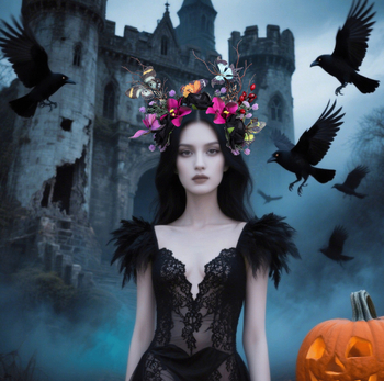 Κορδέλα μαλλιών από ύφασμα με μοτίβο πεταλούδας και τριαντάφυλλου — DY906, χειροποίητο