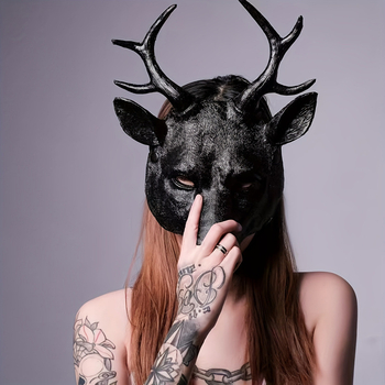 Kaukė - Išplėstas elnio ragų dizainas - PC medžiaga - Prekės kodas jd601099596639573 - 2025 Žiemos sezonas