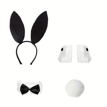 K5511 Ανδρικό κοστούμι cosplay για λαγουδάκι για θεατρική παράσταση — Μίνκ γούνα, Lamb fleece, μακριά παντελόνια, πλεκτό επάνω μέρος