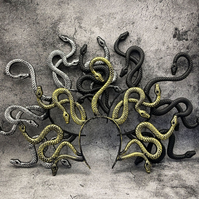 Maska - Meduza inspirirani dodatak za kosu za Halloween cosplay, plastika, stil terora, rekviziti DIY