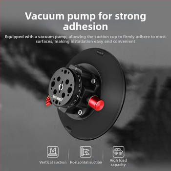 Neewer Κεφαλή Γιμπάλ από Αλουμίνιο Κράμα με Βεντούζα για Κάμερα/Τηλέφωνο/GoPro — Ισχυρή Πρόσφυση, Σταθερή Βάση Αυτοκινήτου