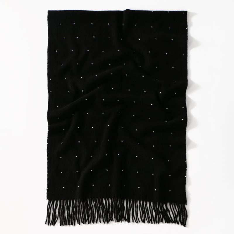 Kašmira šalle ziemai, warp-knitted audums, siltums, vidēja garuma, biroja stila, preces kods YR331