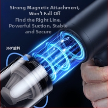 Bežični automobilski usisivač, prijenosni, s usisom 16000 Pa, 5 V, 80 W, punjiv, dvostruka funkcija: usisavanje i puhavanje, model Q518