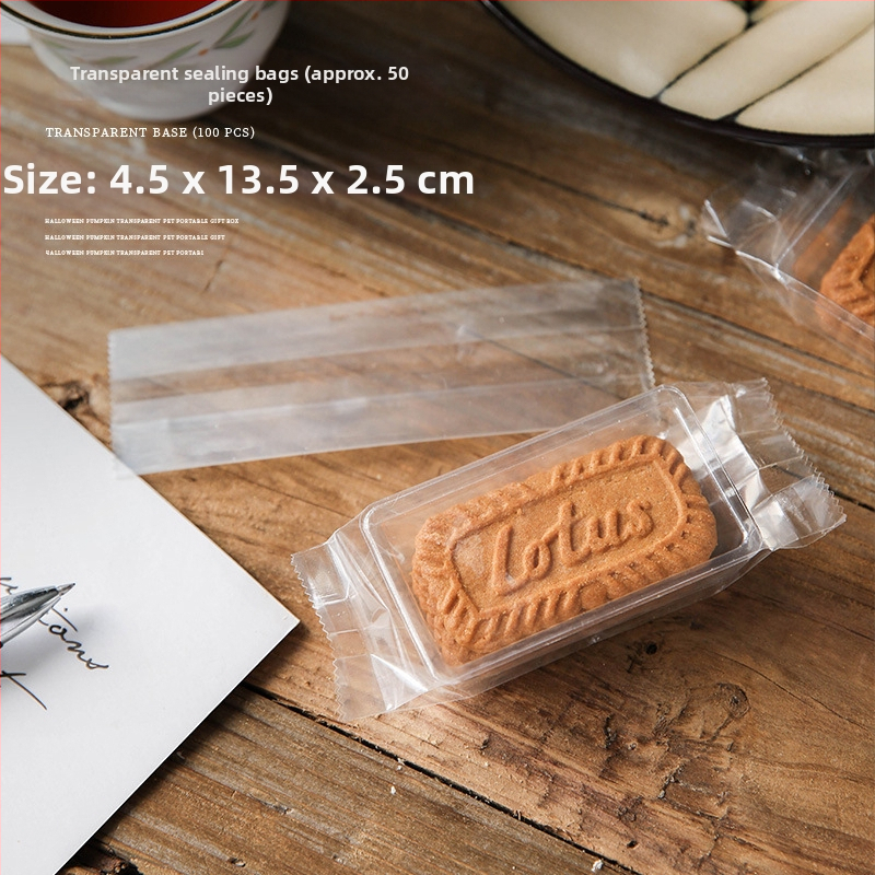 Διαφανείς σακούλες συσκευασίας σνακ με θερμική σφράγιση: 100 διαφανείς εσωτερικοί δίσκοι; 50 ματ σακούλες σφράγισης; 50 διαφανείς σακούλες σφράγισης