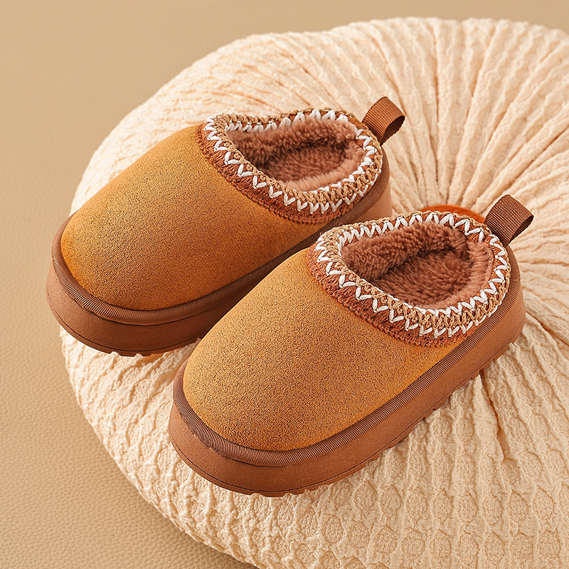 Vaikų vidaus šlepetės žiemai ir rudeniui, PVC viršus, šiltos, Europos ir Amerikos stilius, amžius 1–16 metų