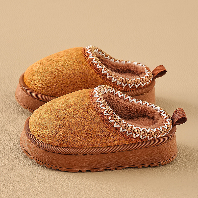 Vaikų vidaus šlepetės žiemai ir rudeniui, PVC viršus, šiltos, Europos ir Amerikos stilius, amžius 1–16 metų