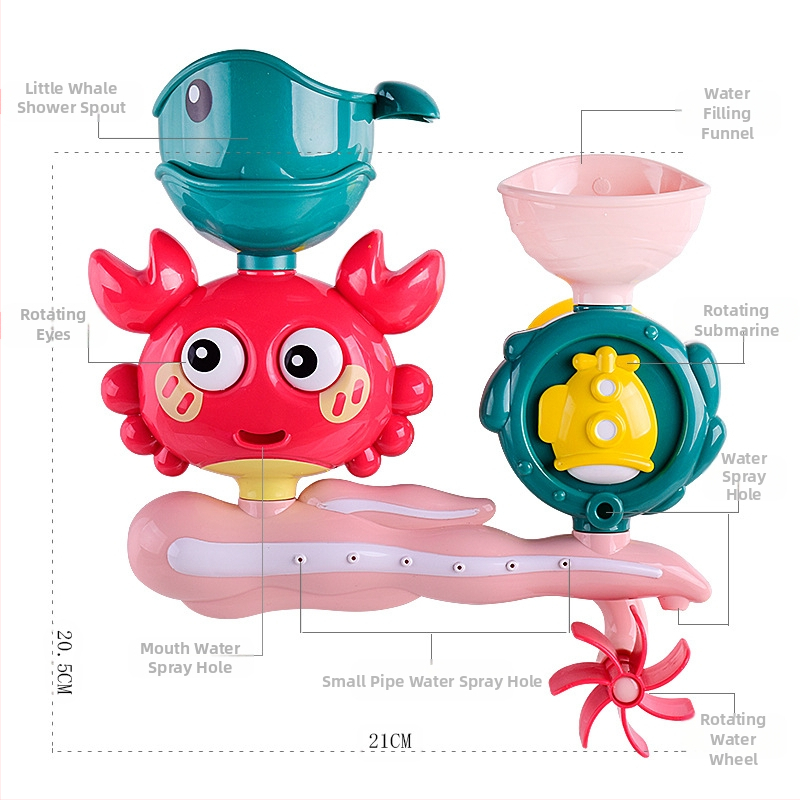 Παιχνίδι μπάνιου με περιστρεφόμενο τροχό νερού – πλαστικό, μοντέλο YB8810, για παιδιά 4–6 ετών