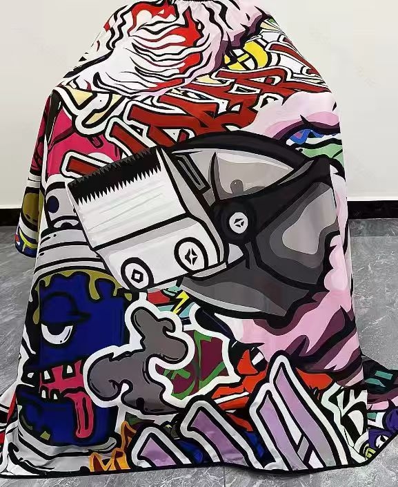 Cape za bojanje kose s digitalnim printom, antistaticki, protiv lijepljenja, za odrasle