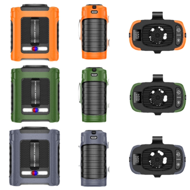 Vidukļa ventilators ar iebūvētu bateriju, 5 lāpstiņas, brushless motors, 5 ātrumi, LED lukturis, Power Bank