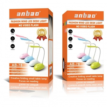 LED Mini Könyvlámpa - Összecsukható Asztali Lámpa, Akkumulátoros Tápellátás, Alap Fény, Műanyag Árnyékoló, Feszültség legfeljebb 36V