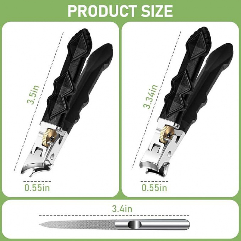 Νυχοκοπτικά από ανοξείδωτο ατσάλι, δύο τεμάχια, άνοιγμα 180°, ευρύ στόμιο, διπλή διαμόρφωση κοπής: κεκλιμένο και ίσιο