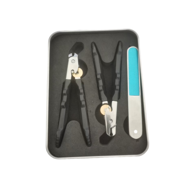 Νυχοκοπτικά από ανοξείδωτο ατσάλι, δύο τεμάχια, άνοιγμα 180°, ευρύ στόμιο, διπλή διαμόρφωση κοπής: κεκλιμένο και ίσιο