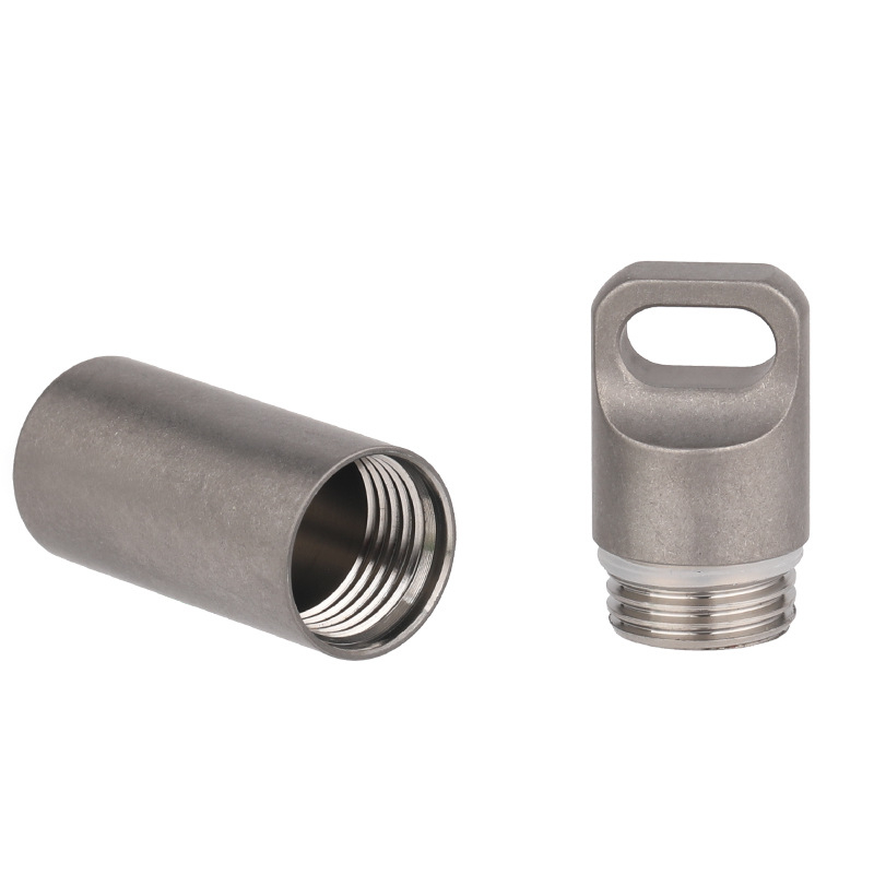 Tiartisan tiszta titánból készült zárt orvosi tároló – kültéri túléléshez és EDC-hez