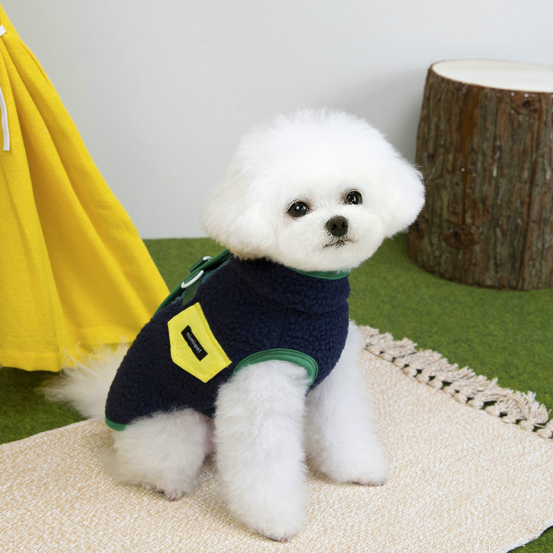 Suņu apģērbs mazām šķirnēm, rudens–ziema, no jēra pūka