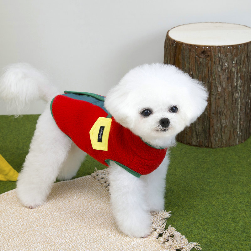 Suņu apģērbs mazām šķirnēm, rudens–ziema, no jēra pūka