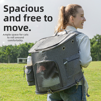 Mājdzīvnieku soma kosmosa kapsulas stilā, Oxford audums, ietilpība līdz 10 kg, pārnēsājamā pārvadāšanas soma kaķiem un suņiem
