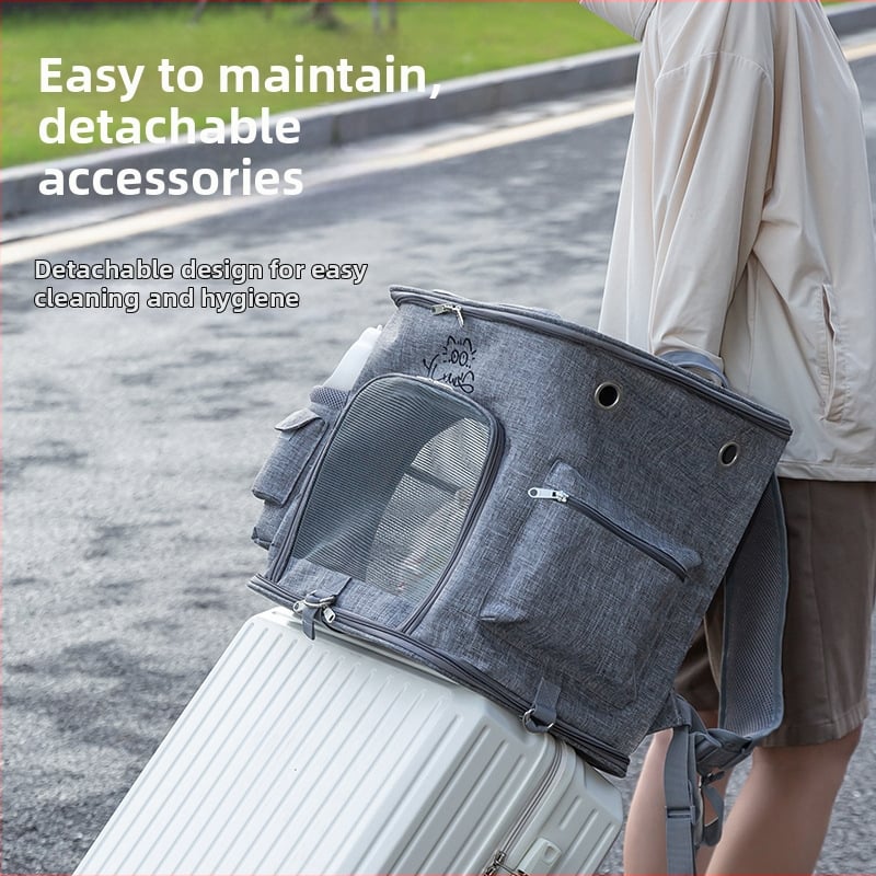 Mājdzīvnieku soma kosmosa kapsulas stilā, Oxford audums, ietilpība līdz 10 kg, pārnēsājamā pārvadāšanas soma kaķiem un suņiem