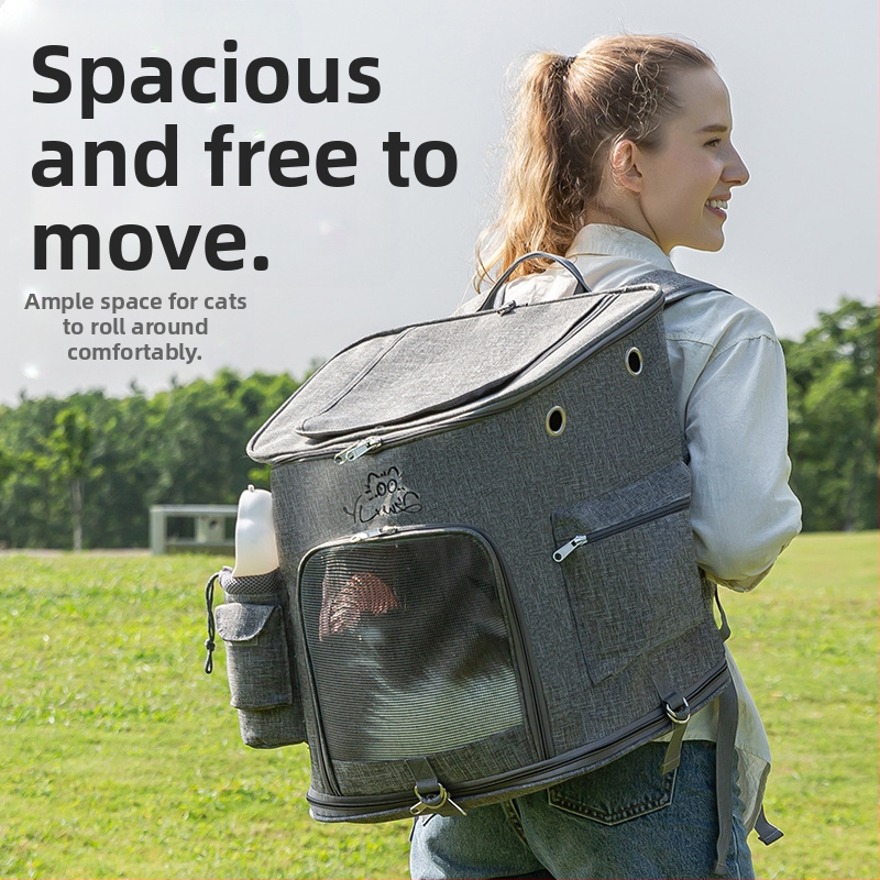 Раница за домашни любимци в стил космическа капсула, Oxford плат, капацитет до 10 кг, преносим носач за котки и кучета