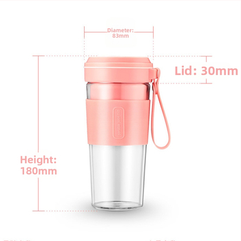 Ασύρματος μίνι αποχυμωτής σε κύπελλο, 50W, τετραπλή λεπίδα, ενσωματωμένη μπαταρία, αυτόματο καθάρισμα, πλαστικό τροφίμου PC