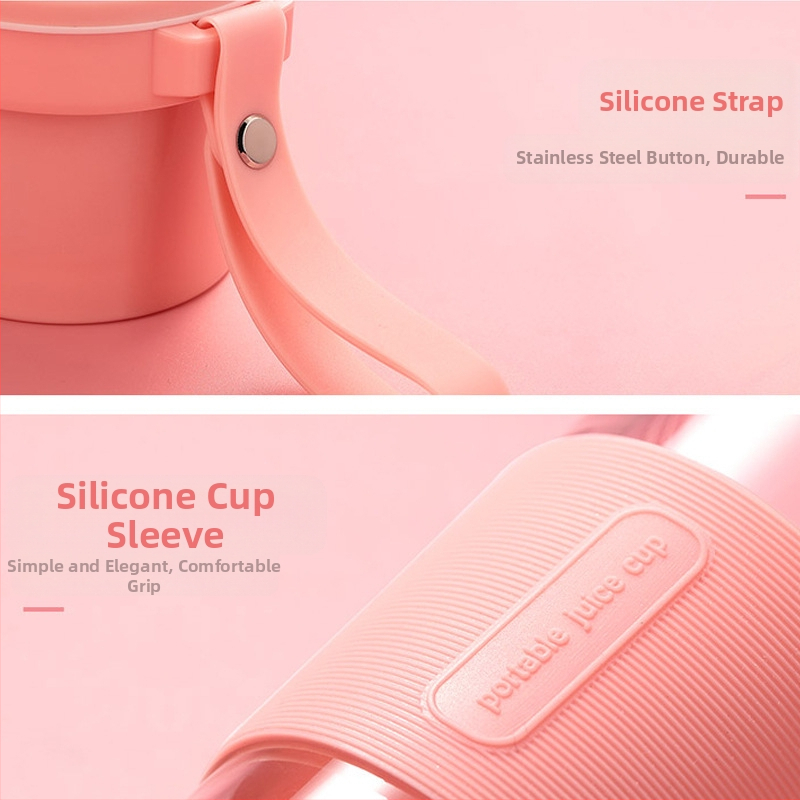 Безжична мини сокоизстисквачка за чаша, 50W, четири ножа, вградена батерия, автоматично почистване, хранителен клас PC пластмаса