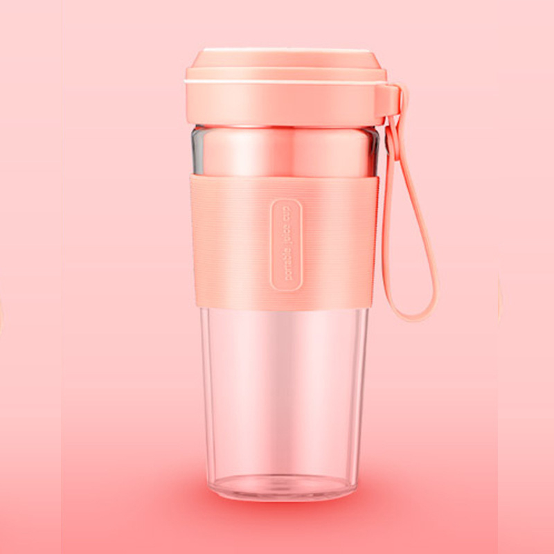 Vezeték nélküli mini gyümölcslé készítő pohár, 50W, négy pengével, beépített akkumulátor, automatikus tisztítás, élelmiszer-minőségű PC műanyag