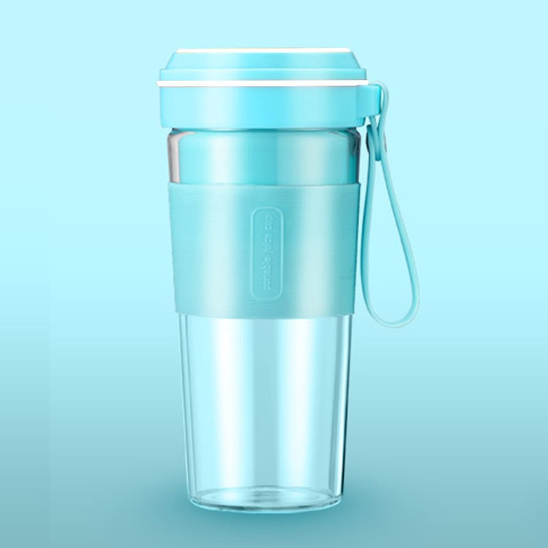 Vezeték nélküli mini gyümölcslé készítő pohár, 50W, négy pengével, beépített akkumulátor, automatikus tisztítás, élelmiszer-minőségű PC műanyag