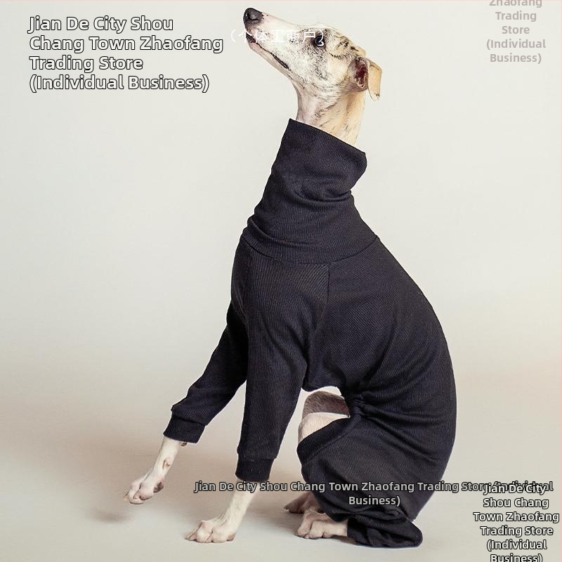 Oblečenie pre psa na jesennú–zimnú sezónu, teplé, vysoký golier, štvornohá základná košeľa s bavlnenou výplňou