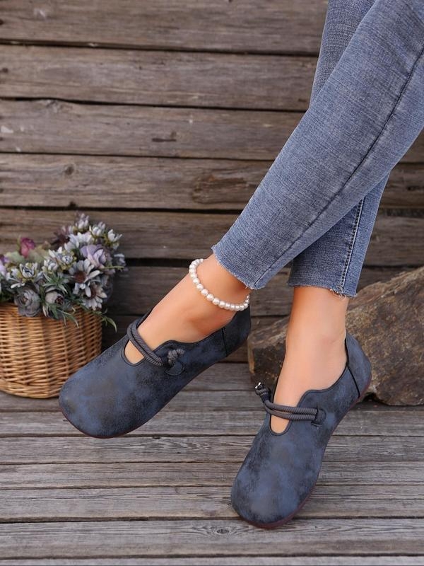 Sieviešu plakano kurpju pāris – samta augšpuse, konopa pītas zole, ikdienas stils, visiem gadalaikiem