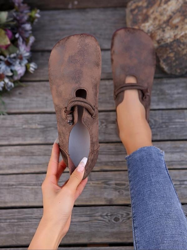 Sieviešu plakano kurpju pāris – samta augšpuse, konopa pītas zole, ikdienas stils, visiem gadalaikiem