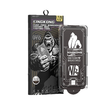 Закален стъклен протектор за предния екран на iPhone 14 Pro Max – прахоустойчив, пълен екран, защита на поверителността, комплект за бърза инсталация