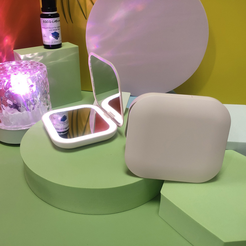 Salokāms HD dubultā spogulis ar palielinājumu, ABS rāmis, lēca 9×10 mm, vannas istabai