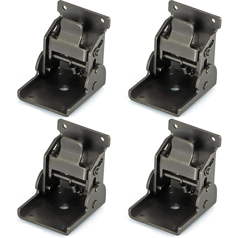 Sklopivi šarnir za spoj nožnog stola od željeza, 90° samouzlakavajući, moderni minimalistički stil (Materijal: Željezo; Obrada: Elektroplakiranje; Tip: Sklopivi šarnir)