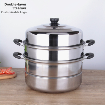 Nehrđajući čelični četverostruki parovnik s jednim dnom i poklopcem od nehrđajućeg čelika