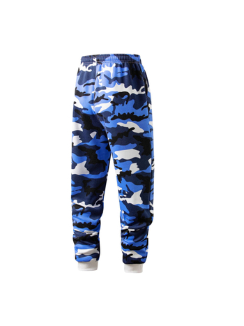 Ανδρικά παντελόνια καμουφλάζ, ίσιο κόψιμο, μακρύ μήκος, μεσαία μέση, βαμβακερό πλεκτό ύφασμα.