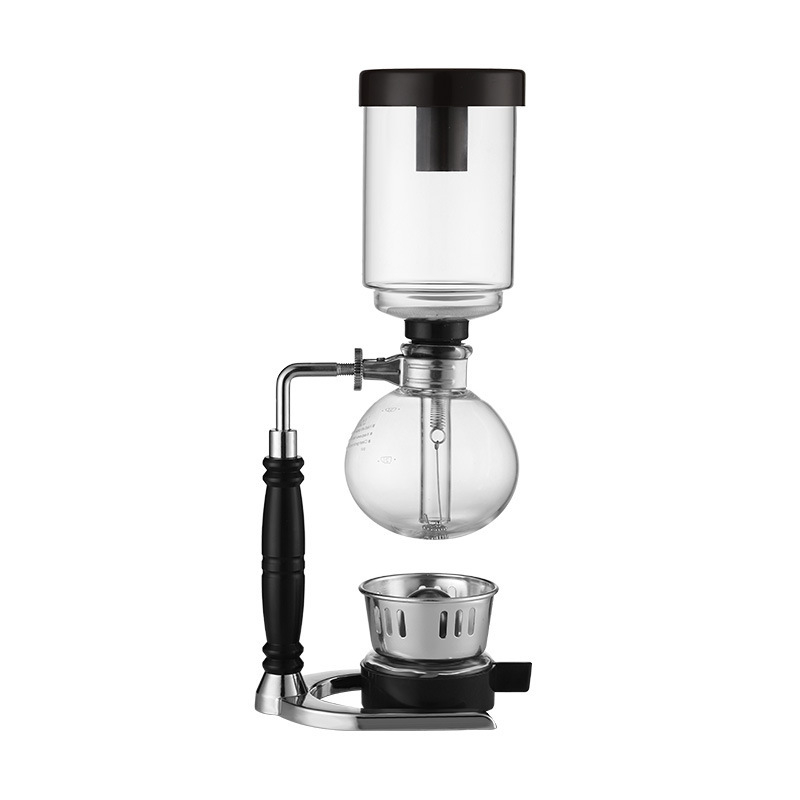 Bincoo Set sifon cafea, Stil minimalist modern, Geam rezistent la temperatură, Materiale: sticlă borosilicată înaltă + ABS + Fier