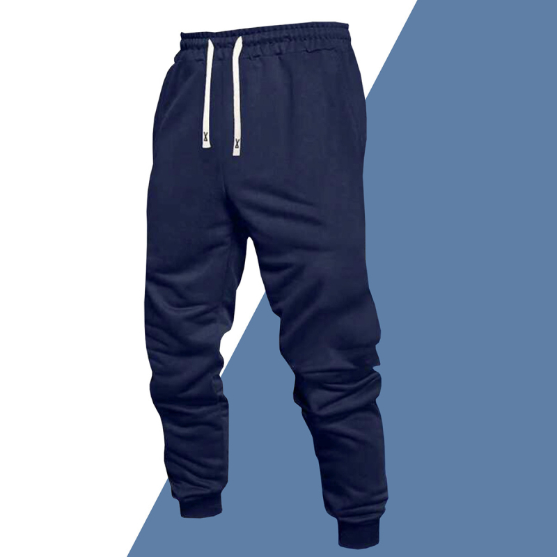 Férfi bokán végződő nadrág, lazán szabott, 9/10 hossz, középső derék, kötőzáras zárás