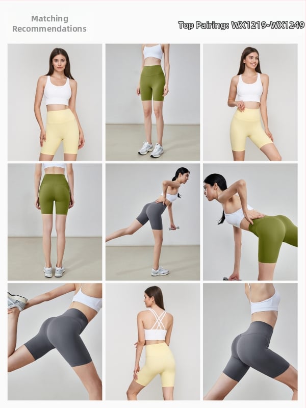 Șorturi de yoga pentru femei, LYCRA, fără mărime, super elastice, 80% nylon / 20% Lycra, lungime trei sferturi, șorturi pentru yoga
