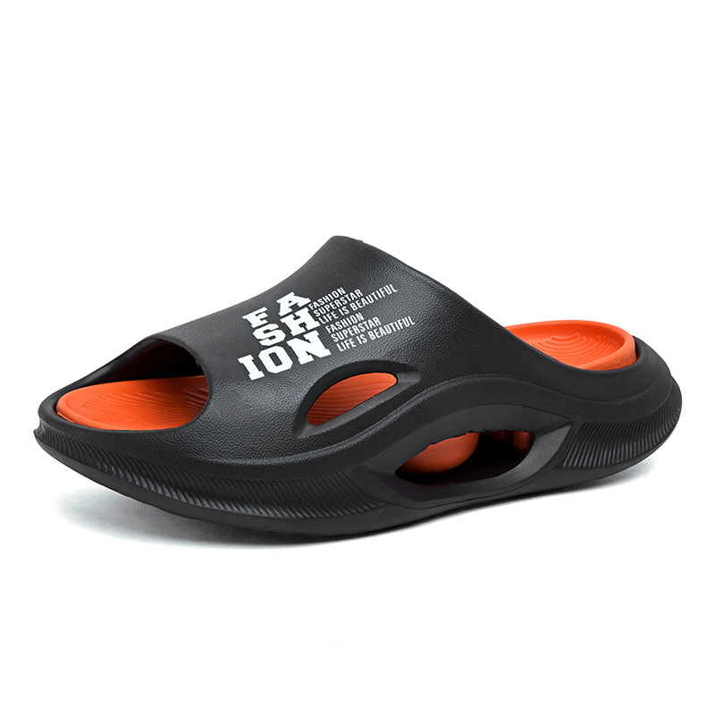 Vyriniai sandalai su vienu dirželiu – EVA viršus ir EVA padas, slip-on, kasual, neslystantis storesnis padas, skirtas lauko ir paplūdimiui
