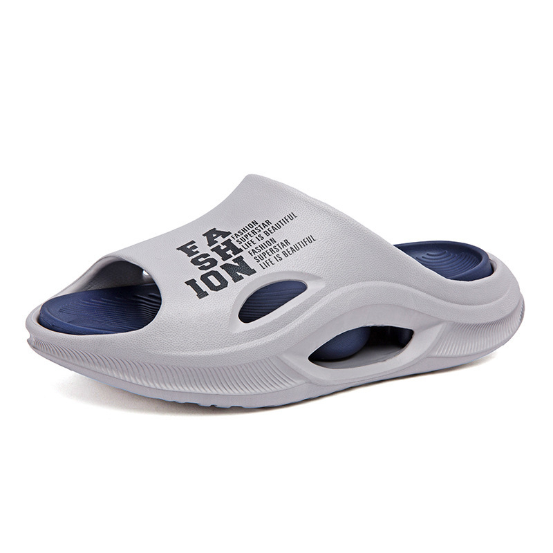 Vyriniai sandalai su vienu dirželiu – EVA viršus ir EVA padas, slip-on, kasual, neslystantis storesnis padas, skirtas lauko ir paplūdimiui