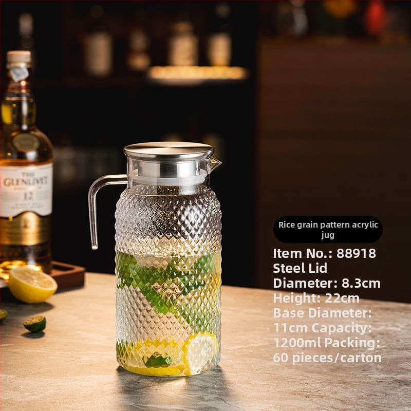 Džbana za studenu vodu, PC materijal, otporna na toplinu, veliki kapacitet, mogućnost otiska logotipa