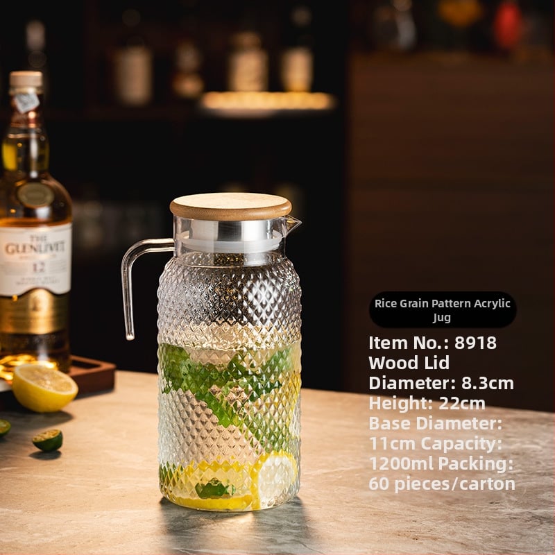 Džbana za studenu vodu, PC materijal, otporna na toplinu, veliki kapacitet, mogućnost otiska logotipa