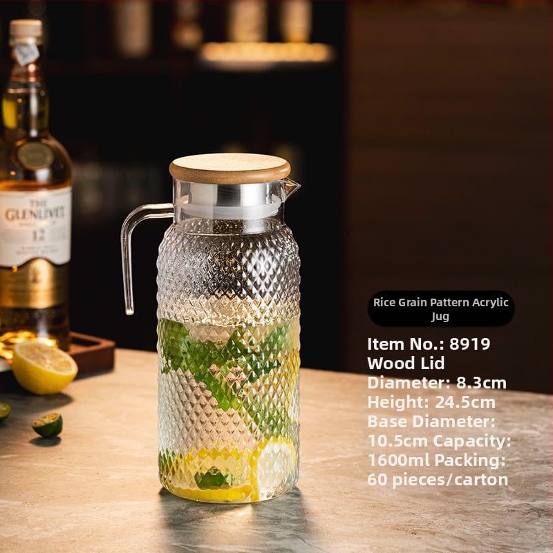 Džbana za studenu vodu, PC materijal, otporna na toplinu, veliki kapacitet, mogućnost otiska logotipa