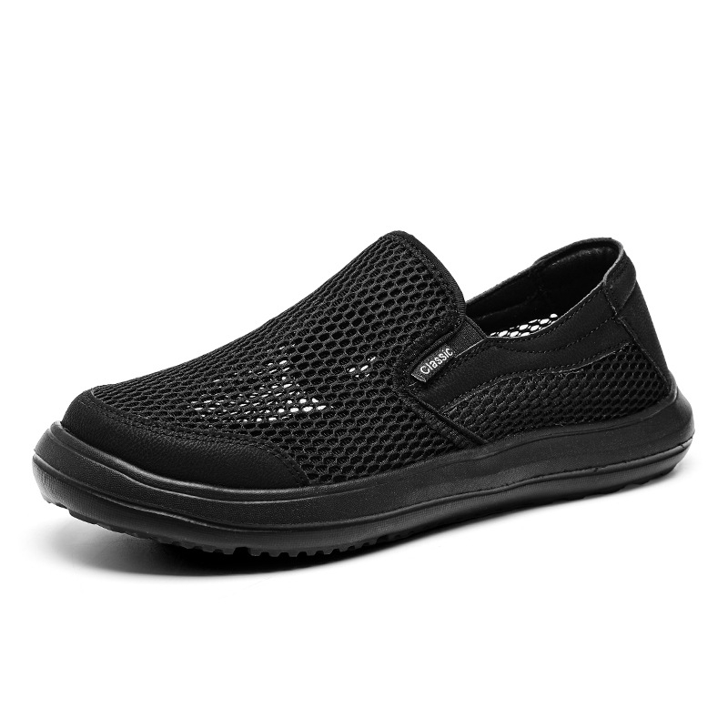 Vīriešu slip-on kedas ar sietveida augšdaļu, elpojošas, zems profils, EVA zole