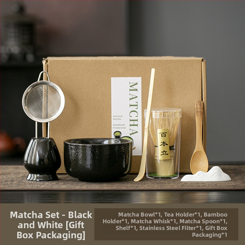 7-частов бамбуков комплект за чайна церемония в подаръчна кутия с лого - аксесоари за чайна церемония, китайски стил