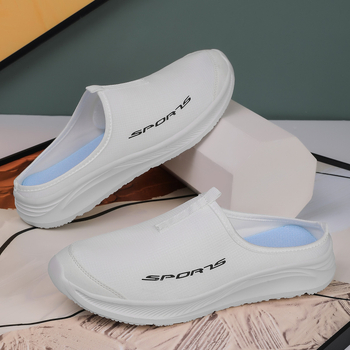 Unisex χαλαρά παπούτσια με δίχτυωτό επάνω μέρος, στρογγυλή μύτη, EVA σόλα, επίπεδη φτέρνα, χαμηλό άνω μέρος