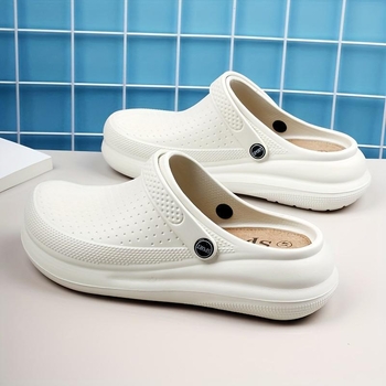 Cap Toe Clogs - Velvet Upper, Hemp Braided Sole, Slip-On, Sports Style, 2024 Spring