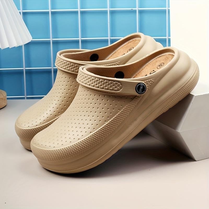 Cap Toe Clogs - Velvet Upper, Hemp Braided Sole, Slip-On, Sports Style, 2024 Spring