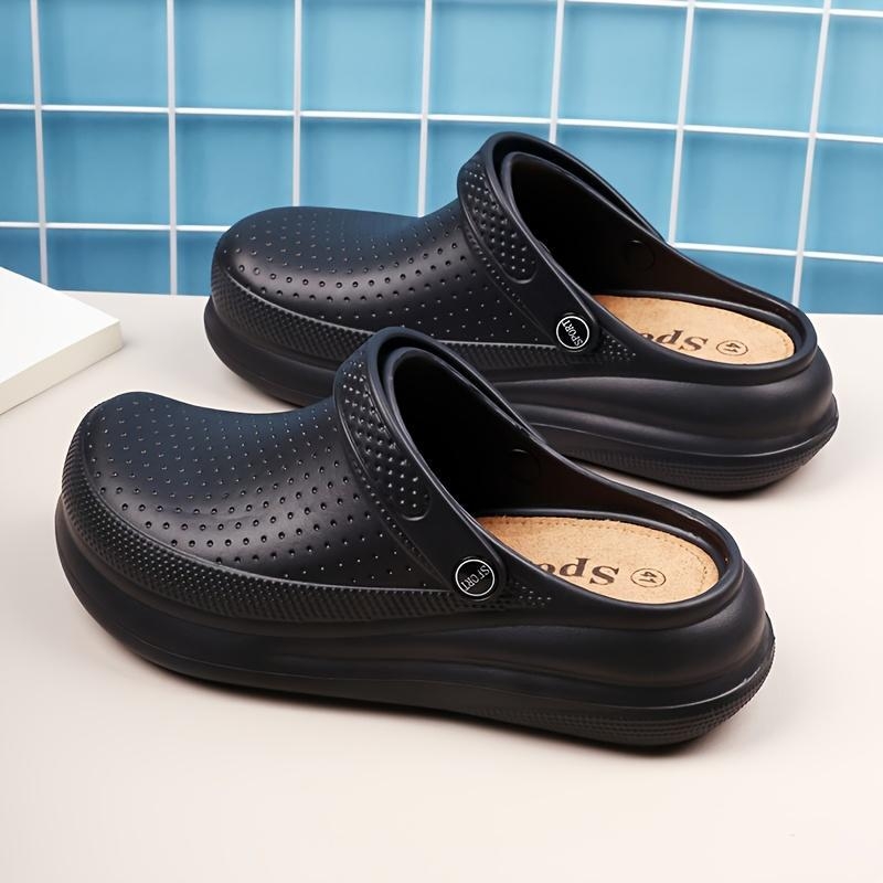 Cap Toe Clogs - Velvet Upper, Hemp Braided Sole, Slip-On, Sports Style, 2024 Spring